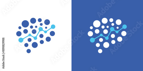 Dual meaning logo combining a brain, connected dots, and finance graph elements, symbolizing intelligent analysis, data connectivity, strategic insight, and smart financial decision-making.