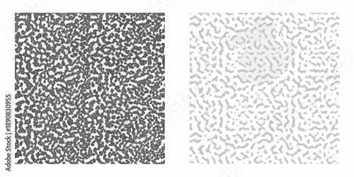 Abstract comparison of two textured patterns dark and light variations