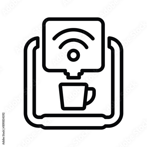 Smart coffee maker icon
