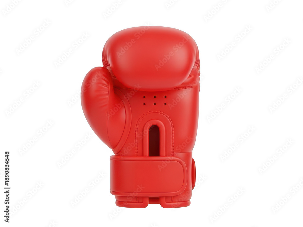 Fototapeta premium Bright red boxing glove with secure wrist strap