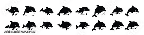  cute dolphin clipart design illustration