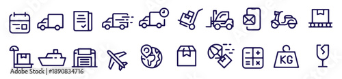 delivery icons set vector design