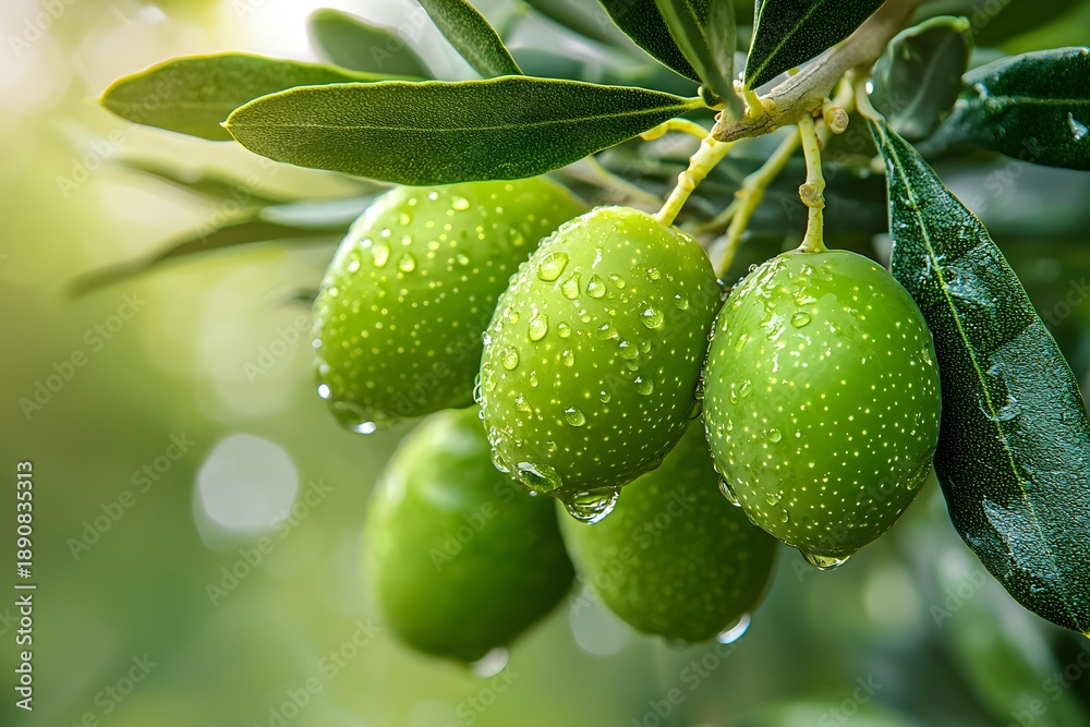custom made wallpaper toronto digitalOlive ripe olives on tree branch with dew image