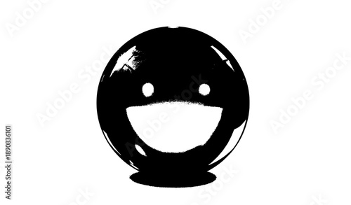 Transparent Crystal Glass Ball Abstract 3D Vector Element