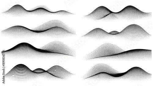 Abstract wave patterns of sound or data visualization