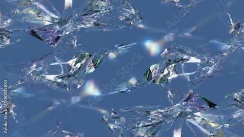 Fluid Crystalline Structure Overhead view, emphasizing the smooth, continuous flow and organic movement within the geometric design.