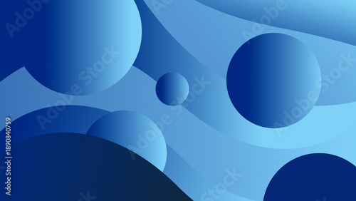 Abstract Blue Background With Circles