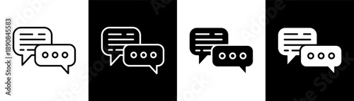 Communication white icon set design