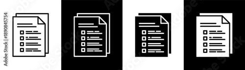 document white icon set design