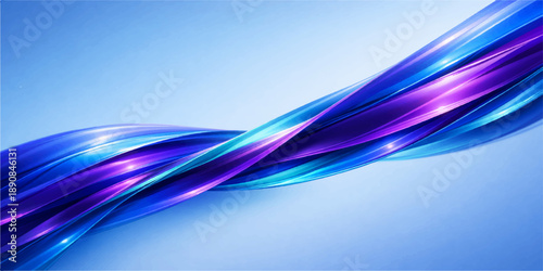 Abstract blue waves with violet and pink light curves create a digital motion design featuring a colorful smoke flow pattern and artistic line textures for a modern wallpaper backdrop
