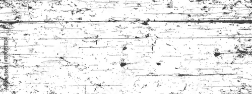 Distressed Wooden Planks Grunge Texture Overlay Black and White Vector Background