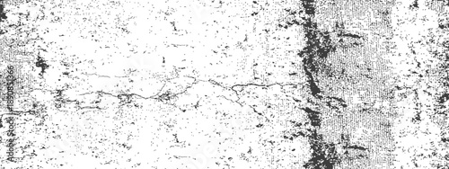 Vintage black and white grunge texture overlay abstract distress background with canvas pattern and cracks