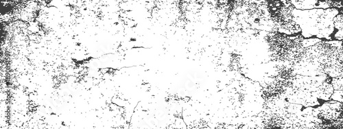 Abstract vector grunge texture overlay Aged distressed black and white background with cracks scratches and dust for graphic design vintage or rough effects