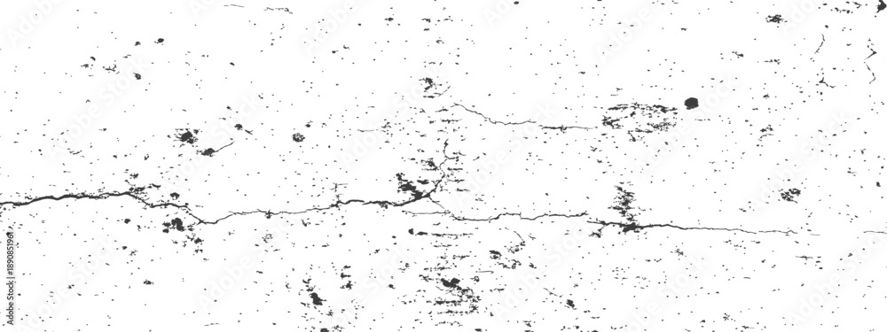 Fototapeta premium Abstract Black and White Grunge Vector Texture with Crack Distressed Overlay Background Element