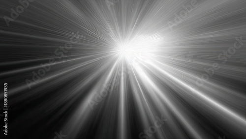 Bright light bursts outward from a central point, creating a radiant glow and streaks