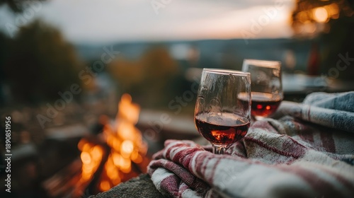 Red Wine by Campfire: Outdoor Relaxation & Cozy Moments