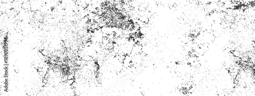 Black and white grunge dust overlay texture vector Distressed seamless background pattern with grit scratches and vintage effect