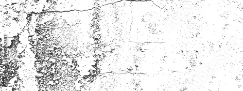 Extreme Distress Grunge Texture Vector Overlay Abstract Black and White Background with Heavy Cracks and Speckles