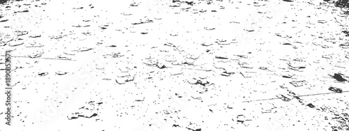 Black and white vector grunge texture distressed background overlay graphic element with peeling paint chips and rough surface effect