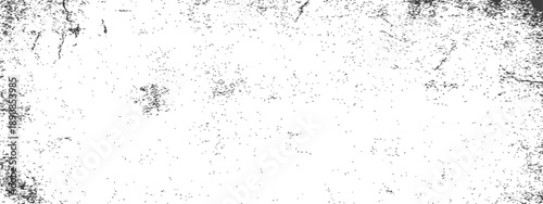 Black and White Grunge Texture Overlay Dust and Grain Vector Background Distressed Rough Surface Design Element