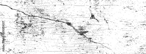 Highly Distressed Black and White Vector Texture Overlay Rough Grungy Background with Cracks Scratches and Worn Surface Effect
