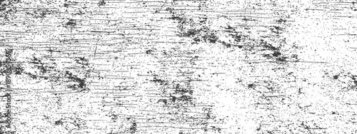 Distressed Black and White Grunge Texture Background Overlay with Wood Grain Scratches and Speckled Noise Effect Vector