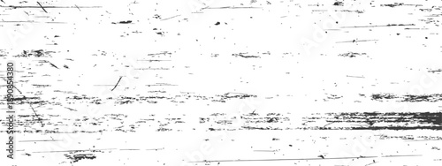 Horizontal Scratched Wood Grunge Texture Overlay Black and White Vector Distressed Vintage Grain Effect Background Graphic Resource