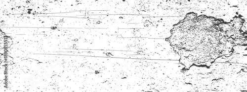 Distressed grunge overlay texture vector background Black and white cracked peeling paint rough scratched surface effect