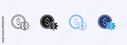 Cost Breakdown Icon Set Multistyle Various Collection Element For Design
