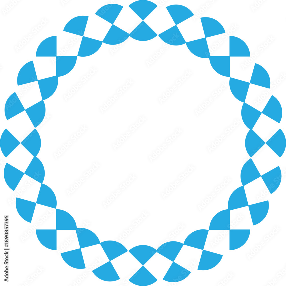 Fototapeta premium vector illustration design of blue geometric checkered pattern ring 