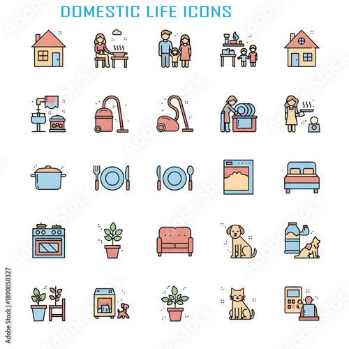 Domestic Life Concept Showing Home, Family, and Everyday Living