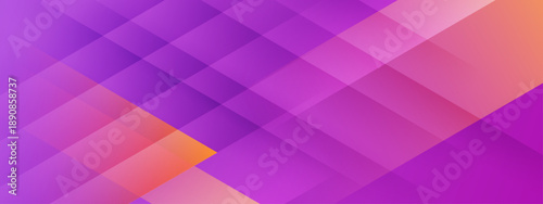 Vibrant purple and orange abstract background featuring a diamond grid pattern with soft light gradients and geometric transparency