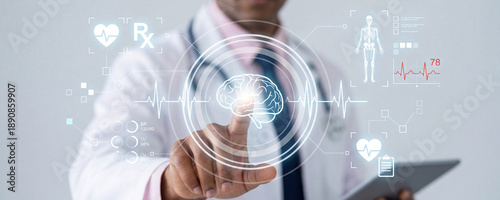 Medical check concept Doctor with medic, checklist, concept, medicals, check-up, check, doctor