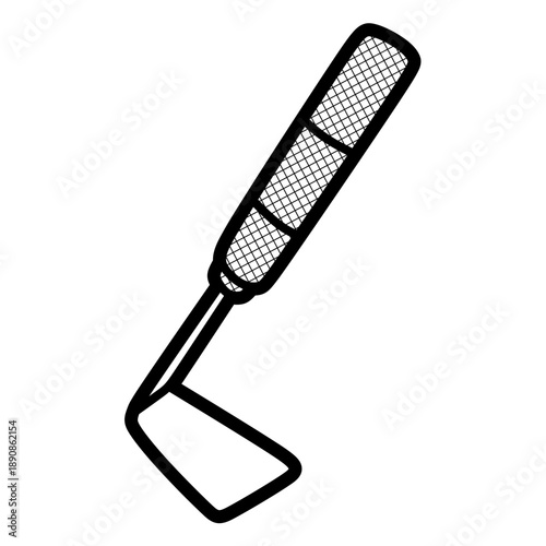 simple mini hoe vector image, editable lines