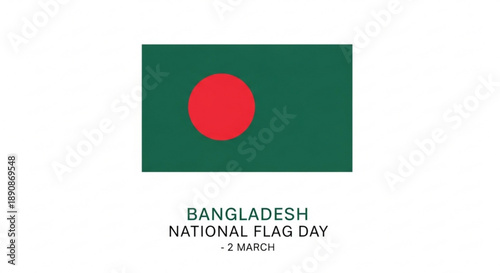 Bangladesh national flag day on march 2 celebrating patriotism and national pride with green and red colors