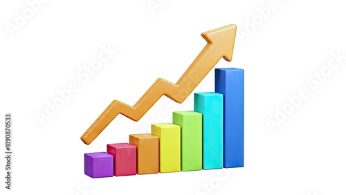 3D Bar Chart with Upward Trend Arrow Free Download 3D Bar Chart with Upward Trend Arrow - GFXLoad