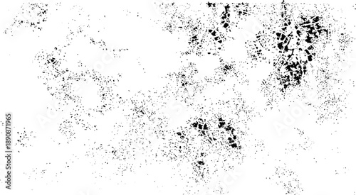 Distressed black texture. Dark grainy texture on white background. Dust overlay textured. Grain noise particles. Rusted white effect
