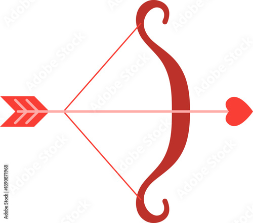 Cupid's bow and arrow illustration