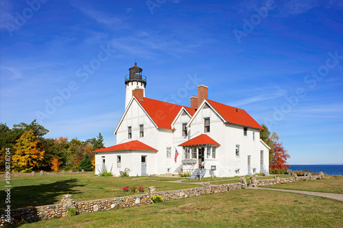 lighthouse in autumn