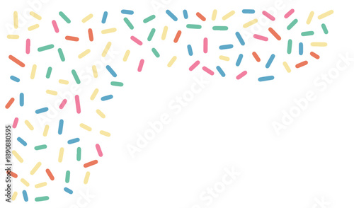 Minimal sprinkle frame with light confetti pattern for clean and modern designs