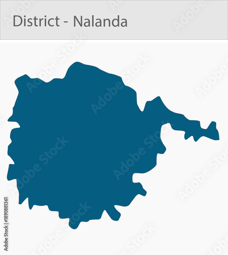 Nalanda detailed map illustration graphic for educational reference, geographic visualization, design layouts, presentations, digital media and print