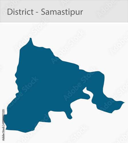 Samastipur detailed map illustration graphic for educational reference, geographic visualization, design layouts, presentations, digital media and pri