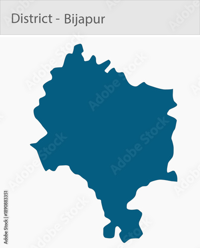 Bijapur_Map_Chhattisgarh detailed map illustration graphic for educational reference, geographic visualization, design layouts, presentations, digital