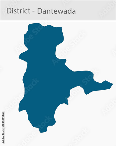 Dantewada_Map_Chhattisgarh detailed map illustration graphic for educational reference, geographic visualization, design layouts, presentations, digit