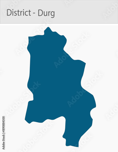 Durg_Map_Chhattisgarh detailed map illustration graphic for educational reference, geographic visualization, design layouts, presentations, digital me