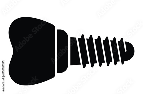 Dental implant vector isolated on transparent background prosthetics tooth replacement