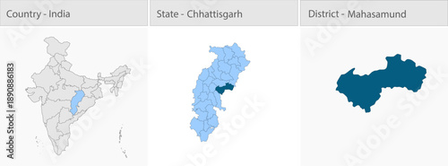 Mahasamund_city_Map_Chhattisgarh detailed map illustration graphic for educational reference, geographic visualization, design layouts, presentations,