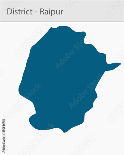 Raipur_Map_Chhattisgarh detailed map illustration graphic for educational reference, geographic visualization, design layouts, presentations, digital