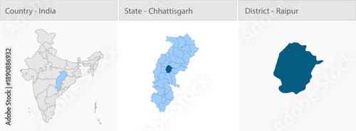 Raipur_city_Map_Chhattisgarh detailed map illustration graphic for educational reference, geographic visualization, design layouts, presentations, dig