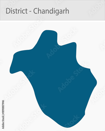 Chandigarh Map_Haryana detailed map illustration graphic for educational reference, geographic visualization, design layouts, presentations, digital m